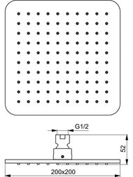 Ideal Standard IDEALRAIN CUBE M1 ������� ��� B0024XG 200�200��, �������, ������ �������