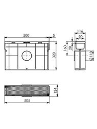 �������������� ����������� Gidrolica Light DN 100 � �������� ����������� (500�116�320)  08078