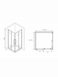 Душевой уголок ABBER Schwarzer Diamant AG02100H (1000х1000x1950) квадрат, стекло 6мм прозрачное/хром
