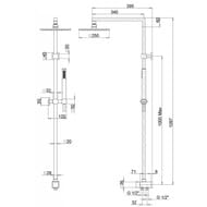 Душевой комплект Paini RSQ1 шланг 1500мм, верхний/ручной душ, хром 50CR191ARQ3P3