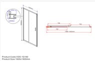 Душевая дверь Vincea Garda 1600х1900 профиль хром, стекло прозрачное VDS-1G160CL — миниатюра 4