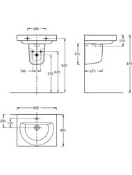 Полупьедестал KERAMA MARAZZI PRO белый глянцевый, (262х290х327) PRO.hcol.02 — изображение 5