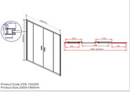 Душевая дверь Vincea Garda 2000х1900 профиль хром, стекло прозрачное VDS-1G2200CL — миниатюра 6