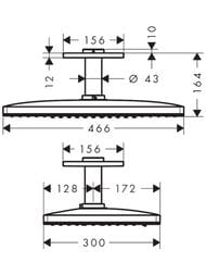 ������� ��� Axor ShowerSolutions 35279000 (460�300) ����������, 2 ���� �����, � �����������, ����