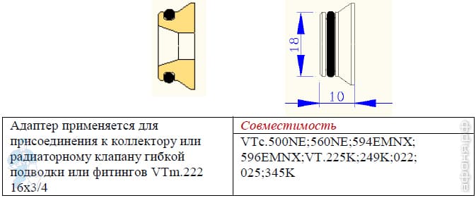 фитинг коллектора Valtec