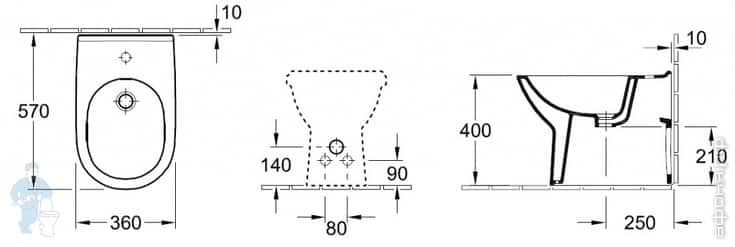 биде Villeroy & Boch O.Novo биде Villeroy & Boch O.Novo