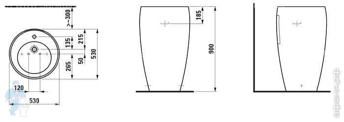 раковина Laufen ILBAGNOALESSI ONE раковина Laufen ILBAGNOALESSI ONE