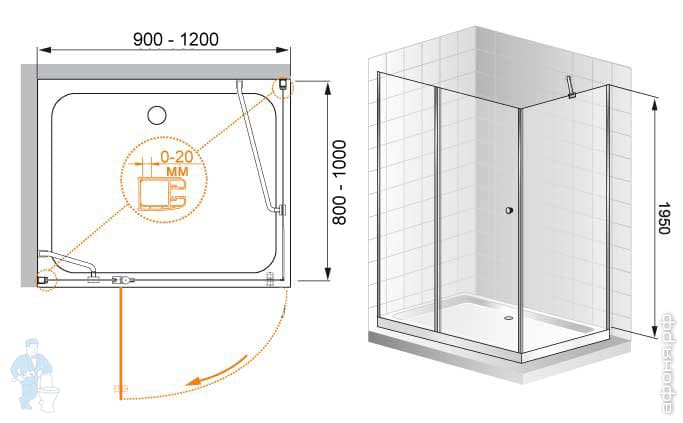 душевой уголок Cezares Elena