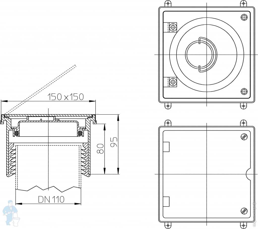 Ревизия-прочистка для труб ПВХ/ПП, DN 110, HL98 | Афоня.рф, цена 25 706 ...