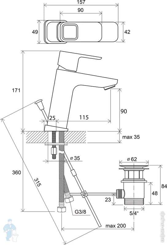 смеситель Ravak 10° смеситель Ravak 10°