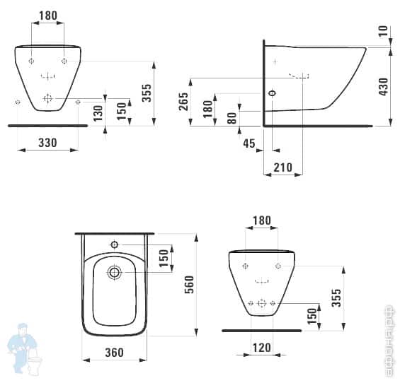 биде Laufen Palace биде Laufen Palace