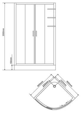 купить душевой уголок банд хоурс эврика 90