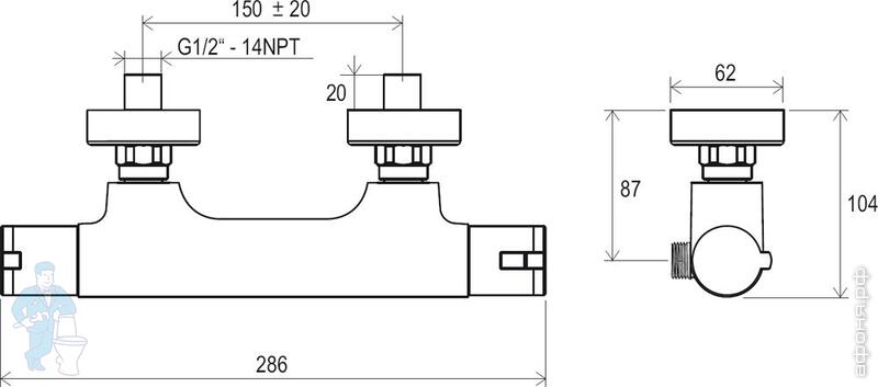 смеситель Ravak Termo