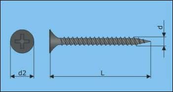 купить Шуруп черн. мелкий / крупный шаг купить Шуруп черн. мелкий / крупный шаг
