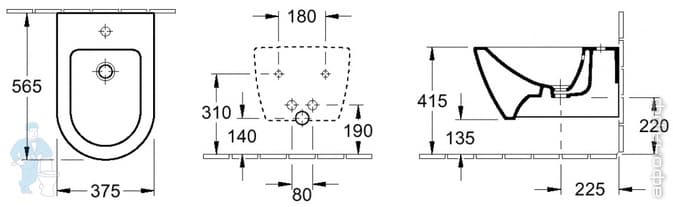 биде Villeroy & Boch Subway 2.0