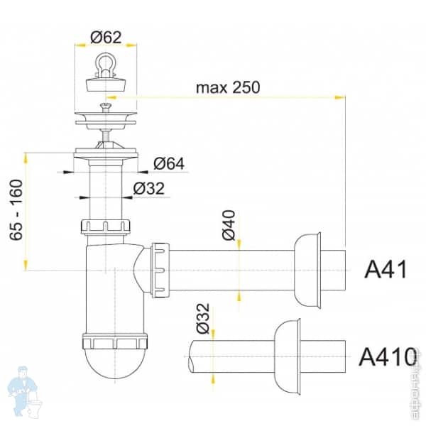 сифоны, гофры Alcaplast сифоны, гофры Alcaplast