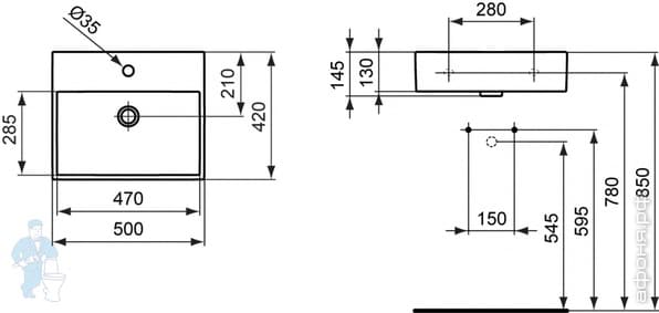Умывальник STRADA Ideal Standard
