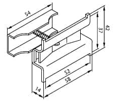 чертеж крепления Zehnder BH купить крепление зендер BH