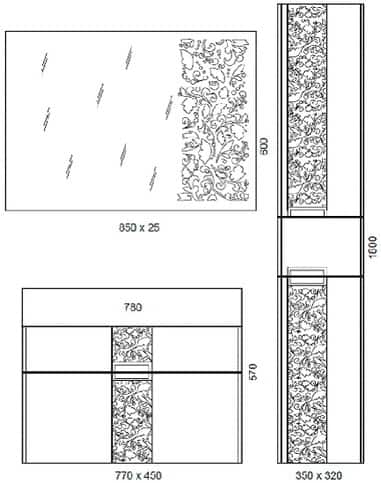 чертеж мебели для ванной edelform edel купить мебель для ванной эдельформ эдель