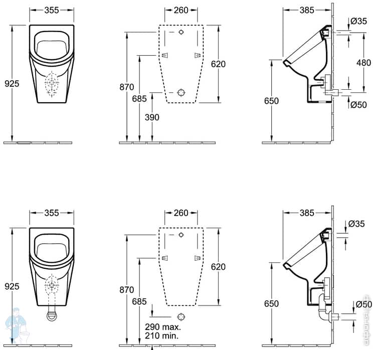 писсуар Villeroy & Boch Omnia Architectura писсуар Villeroy & Boch Omnia Architectura
