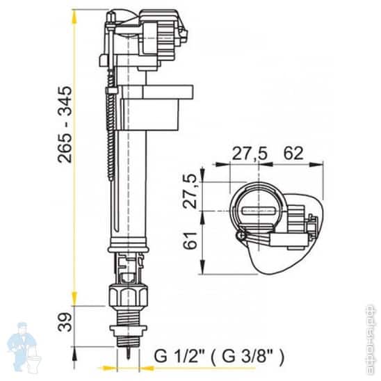 арматура для бачков Alkaplast арматура для бачков Alkaplast