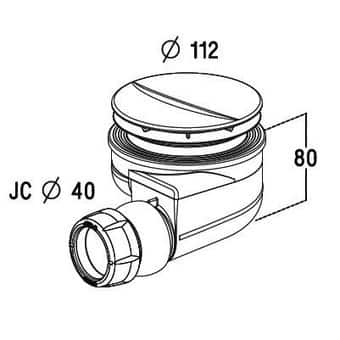 Сифон для низких душевых поддонов Jacob Delafon Сифон для низких душевых поддонов Jacob Delafon