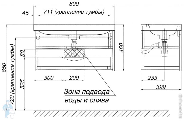 мебель для ванной Aqwella Верона