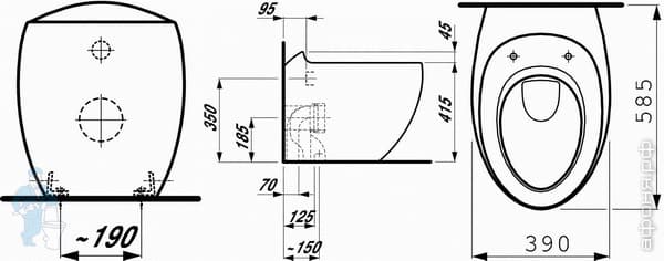 унитаз Laufen ILBAGNOALESSI ONE