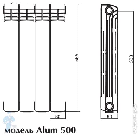 радиатор Rifar Ventil Alum