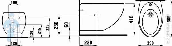 биде Laufen ILBAGNOALESSI ONE биде Laufen ILBAGNOALESSI ONE