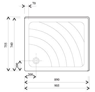 купить душевой поддон равак анета 75х90