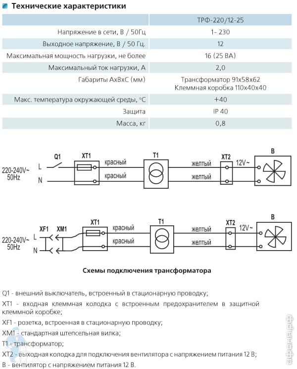 Трансформатор разделительный Vents ВЕНТС