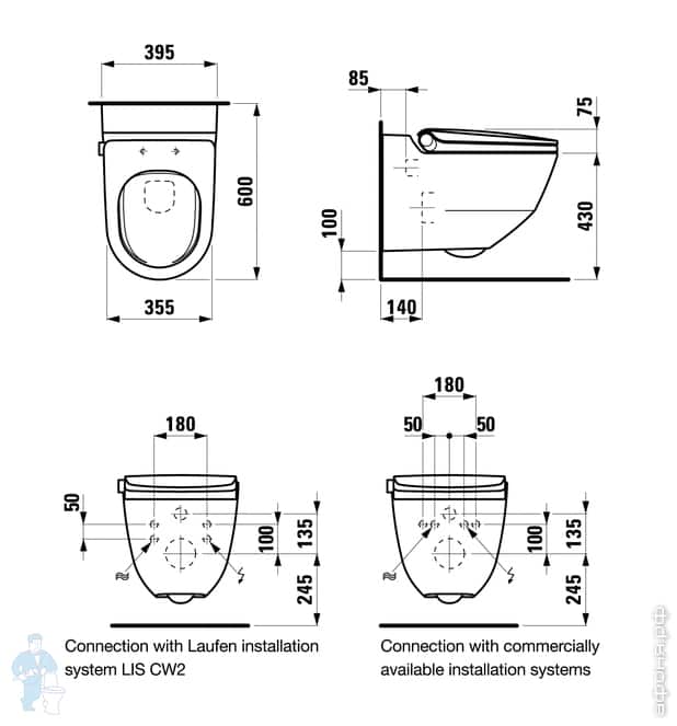 Подвесной унитаз схема. Унитаз биде Laufen Cleanet Navia. Унитаз Лауфен техничка. Унитаз Laufen размер. Laufen form 2010 года унитаз размер.