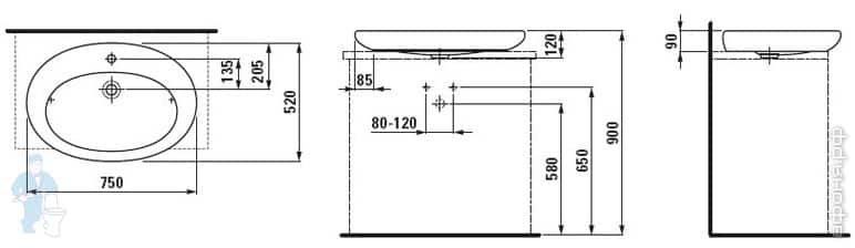 раковина Laufen ILBAGNOALESSI ONE раковина Laufen ILBAGNOALESSI ONE