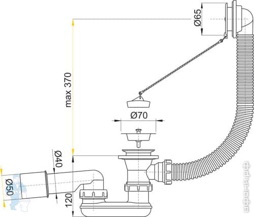 Схема установки сифона на ванну Схема установки сифона на ванну