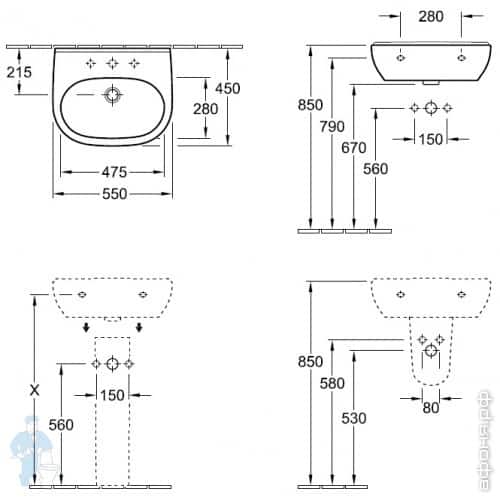Раковина Villeroy & Boch O.NOVO Раковина Villeroy & Boch O.NOVO