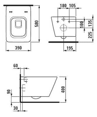 унитаз Laufen ILBAGNOALESSI DOT унитаз Laufen ILBAGNOALESSI DOT