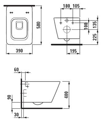 унитаз Laufen ILBAGNOALESSI DOT