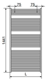 Полотенцесушитель Zehnder Toga TE-150 размеры Полотенцесушитель Zehnder Toga TE-150 размеры
