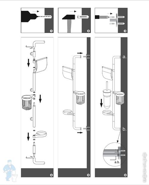 Настенная стойка WasserKRAFT