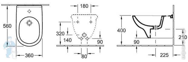 биде Villeroy & Boch O.Novo биде Villeroy & Boch O.Novo