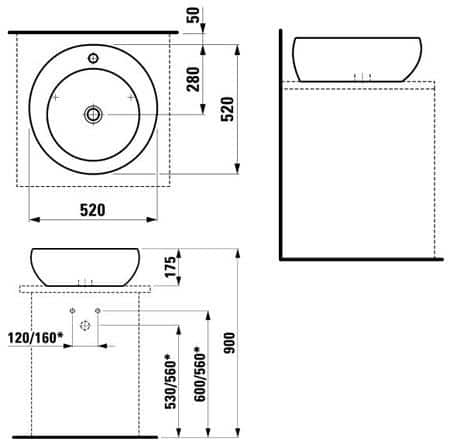 раковина Laufen ILBAGNOALESSI ONE раковина Laufen ILBAGNOALESSI ONE