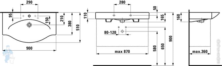 раковина Laufen Palace раковина Laufen Palace