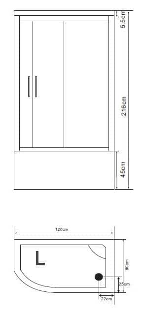 Душевая кабина BAND HOURS STAR L Душевая кабина BAND HOURS STAR L