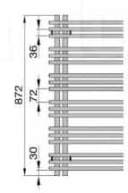 Полотенцесушитель Zehnder Yucca Assymetric YAER-090 схема с размерами Полотенцесушитель Zehnder Yucca Assymetric YAER-090 схема с размерами