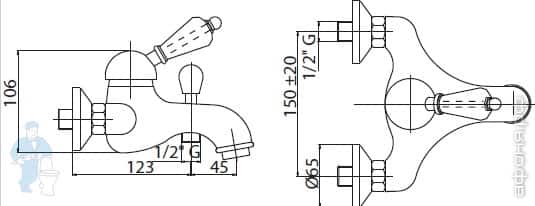смеситель Cezares Elite смеситель Cezares Elite