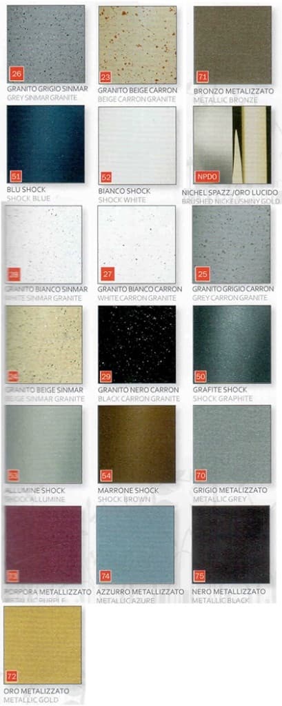 Цветовые решения итальянских смесителей Daniel - палитра 3 Цветовые решения итальянских смесителей Daniel - палитра 3