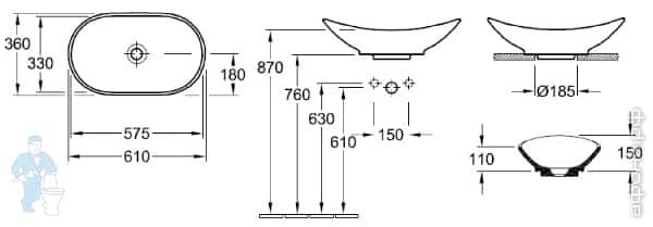 Раковина Villeroy & Boch MY NATURE PLUS Раковина Villeroy & Boch MY NATURE PLUS