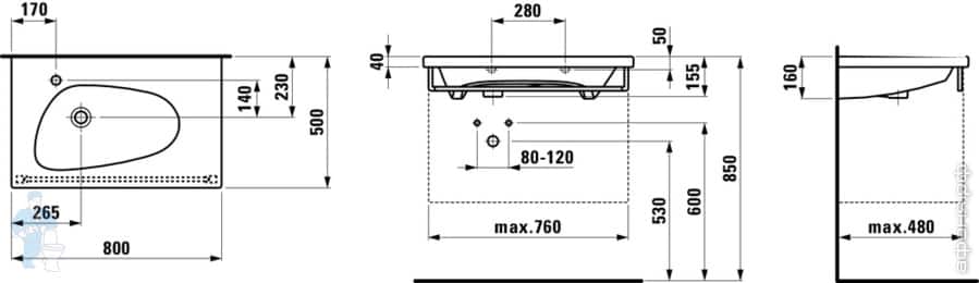 раковина Laufen Palomba раковина Laufen Palomba