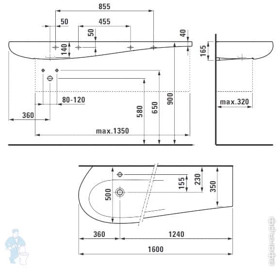 раковина Laufen ILBAGNOALESSI ONE раковина Laufen ILBAGNOALESSI ONE
